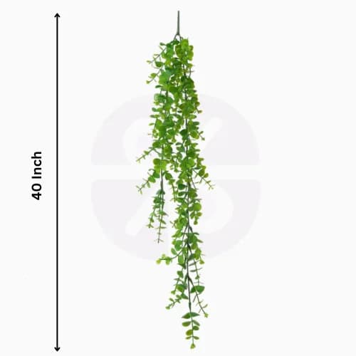 Cascade of Green Faux Hanging Eucalyptus Vine Garland