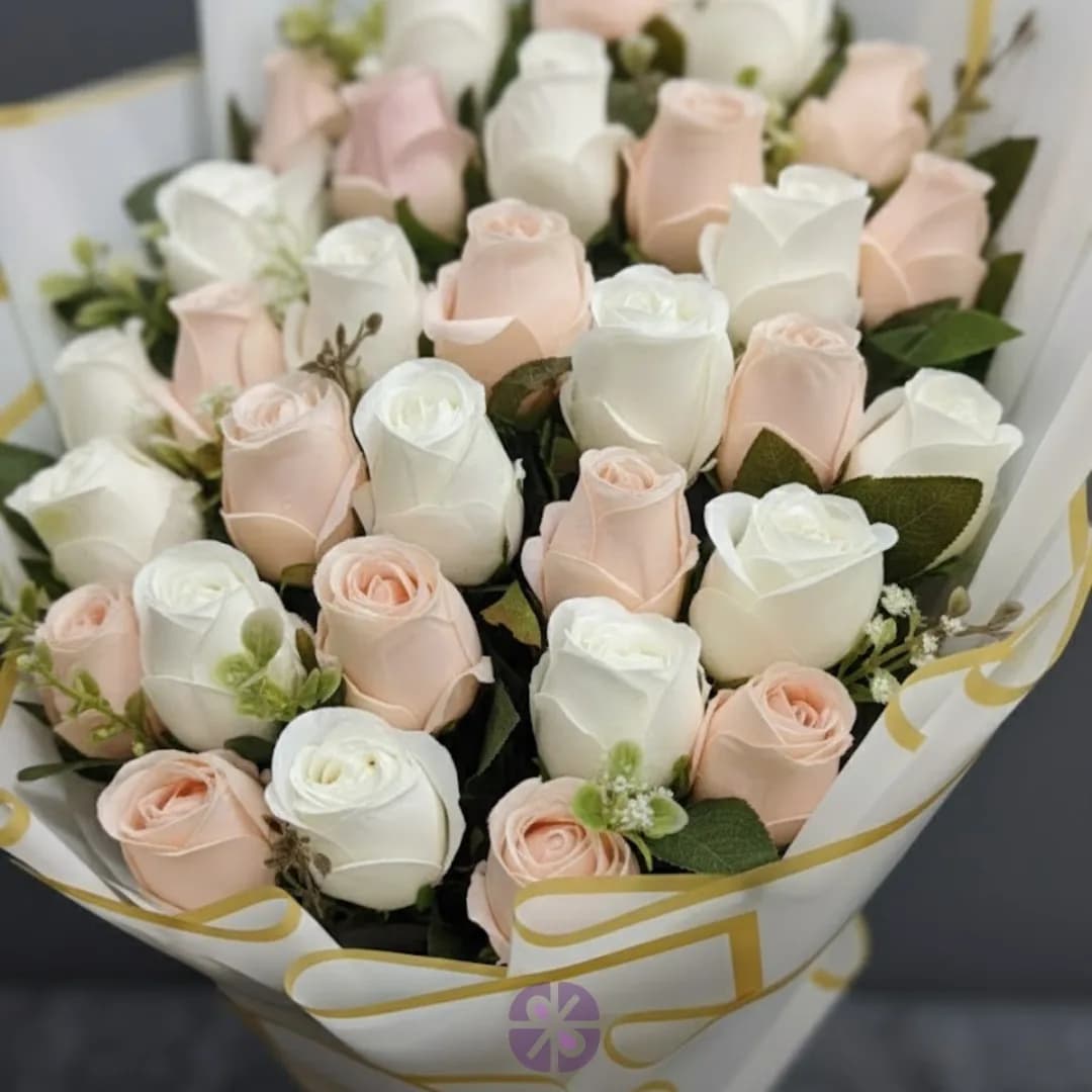 Tender Delight Artificial Rose Stand Bouquet