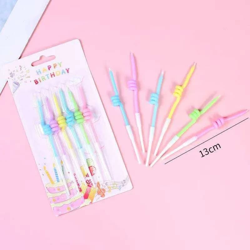 The Celebration Twirl Multi-Color Spiral Birthday Candles