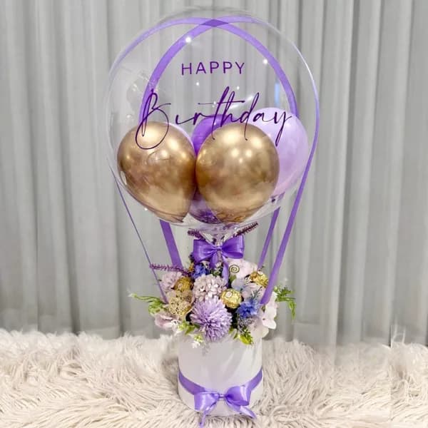 Purple Birthday Balloon Hamper