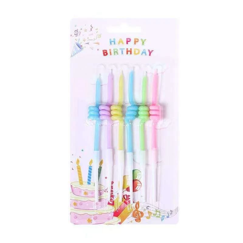 The Celebration Twirl Multi-Color Spiral Birthday Candles