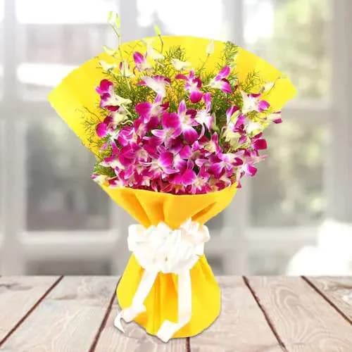 Vibrant Purple Orchid Bouquet