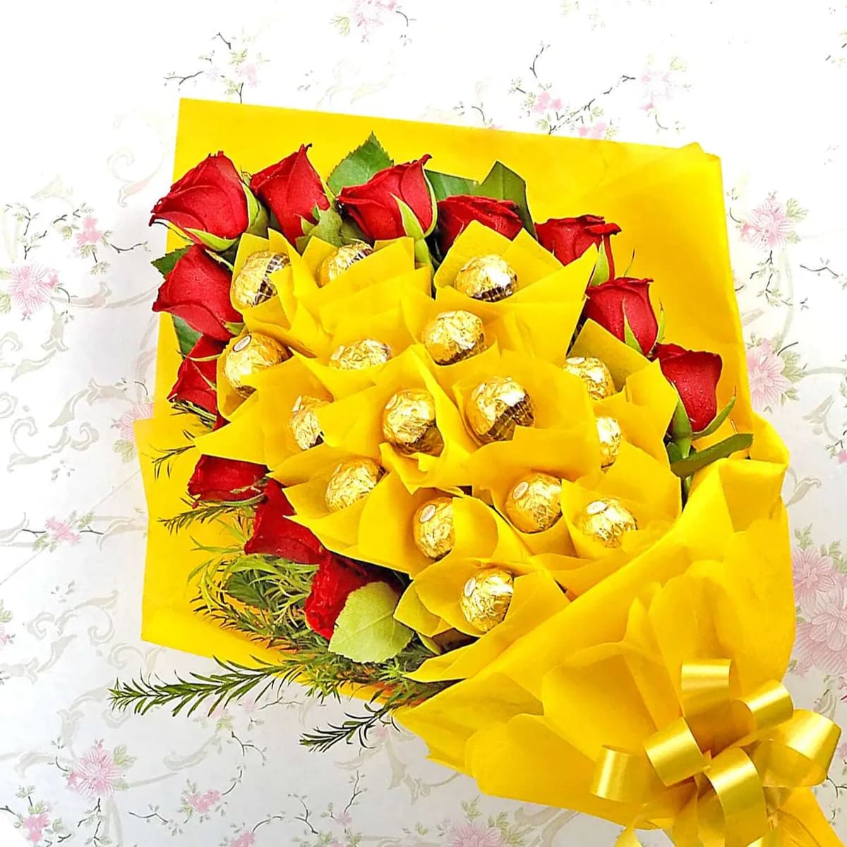 Ferrero Rocher & Red Rose Bouquet