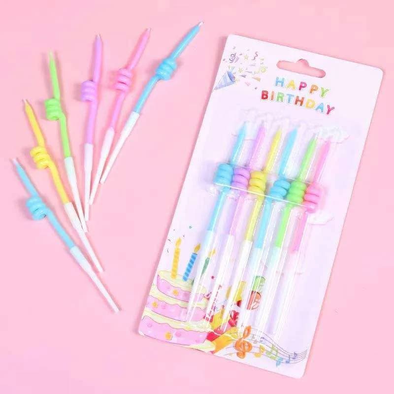 The Celebration Twirl Multi-Color Spiral Birthday Candles