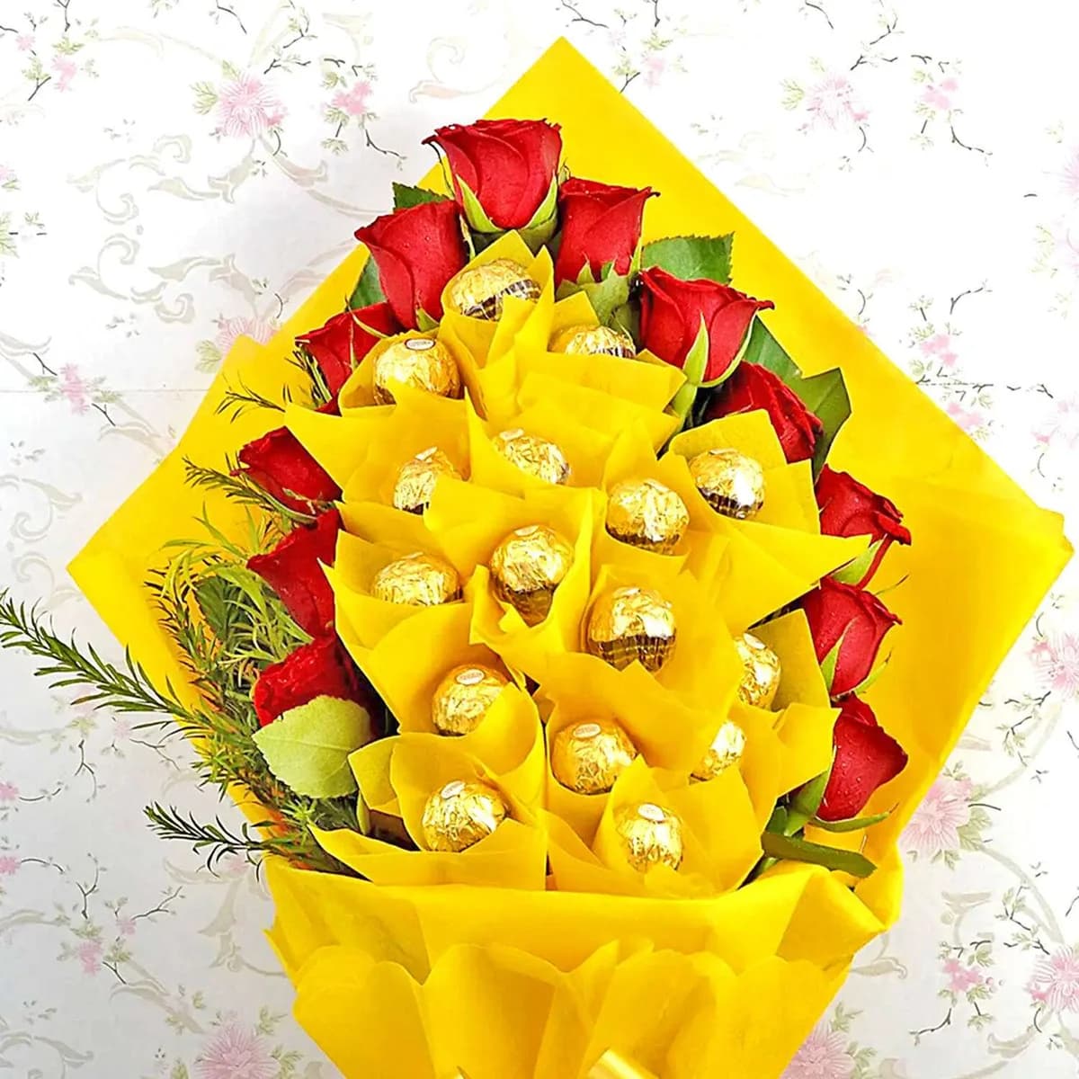 Ferrero Rocher & Red Rose Bouquet