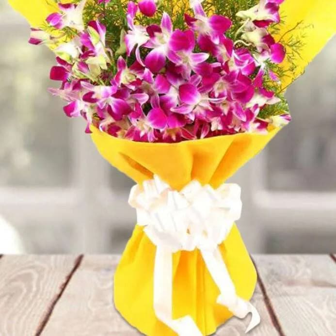 Vibrant Purple Orchid Bouquet
