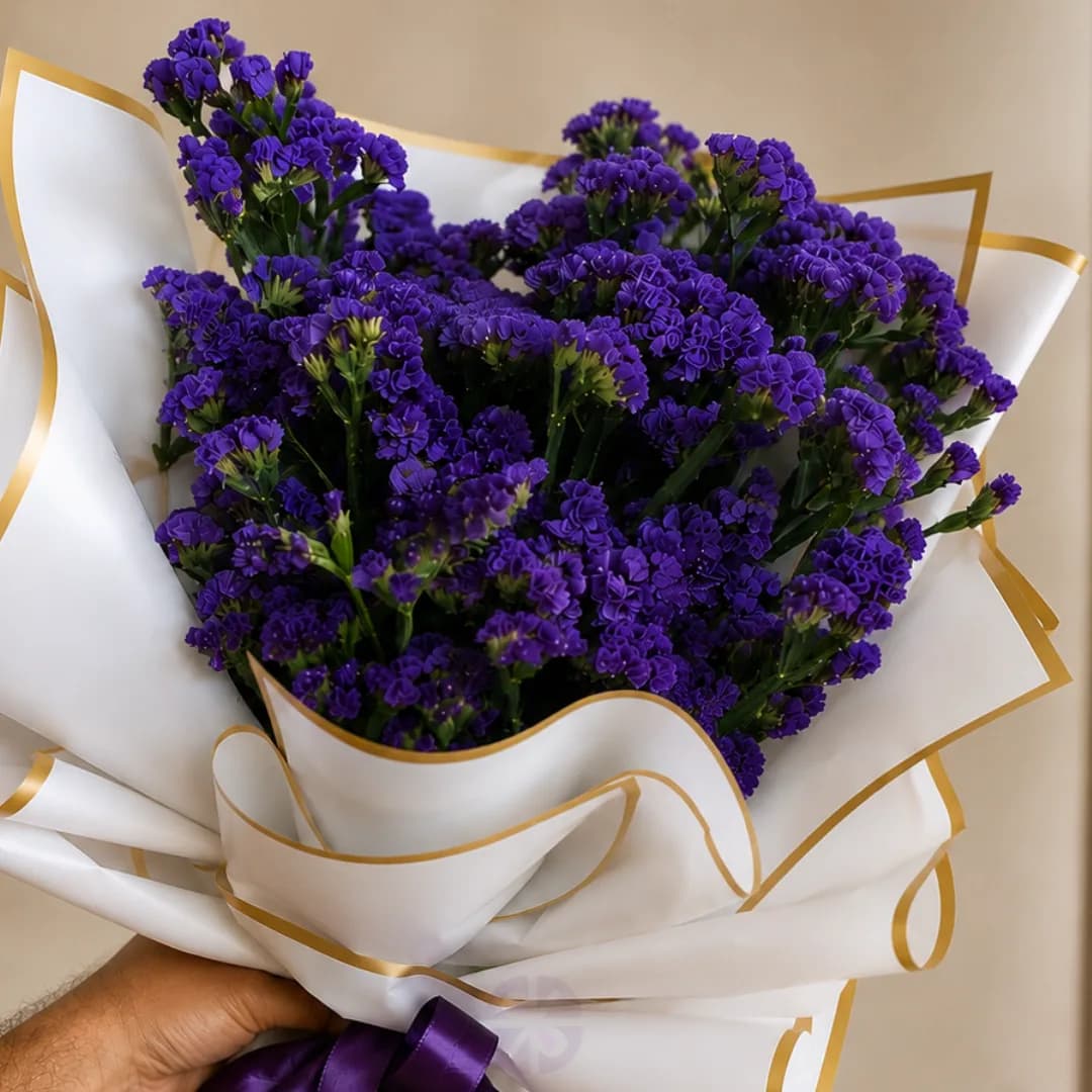 Premium Purple Statice Handy Bouquet