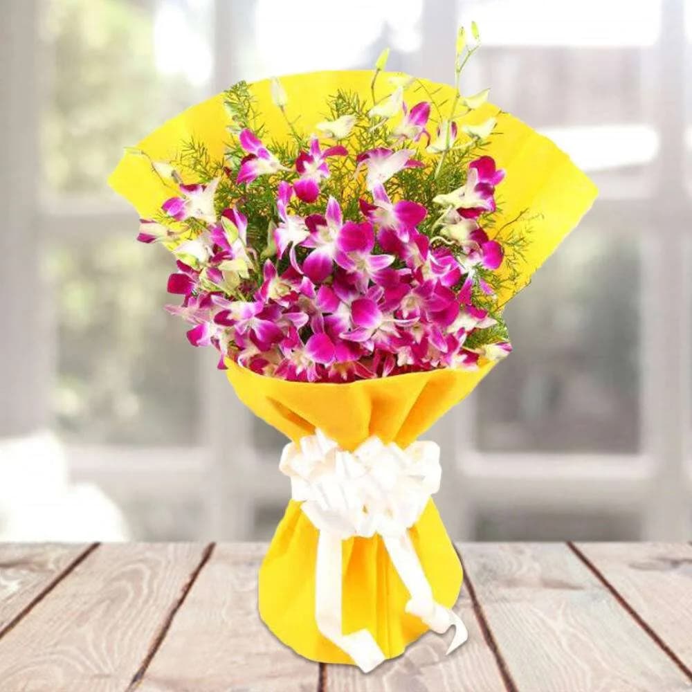 Vibrant Purple Orchid Bouquet