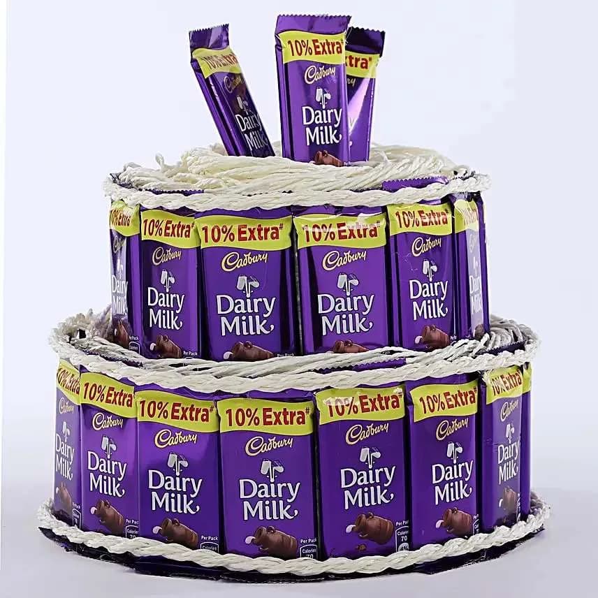 3-Tier Dairy Milk Chocolate Cake