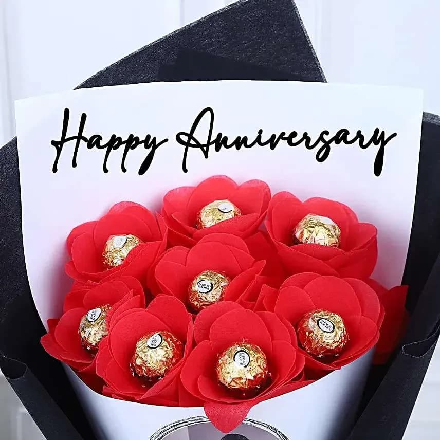 Personalized Anniversary Chocolate Bouquet